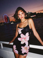 Lauren | Confident Flower Bodycon Cami Dress - HoneyvineDress