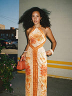 Wanda | Vintage Print Summer Maxi Dress for Women - HoneyvineDress