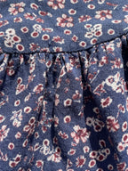 Elizabeth | Red Floral Wrap Mini Dress for Effortless Charm