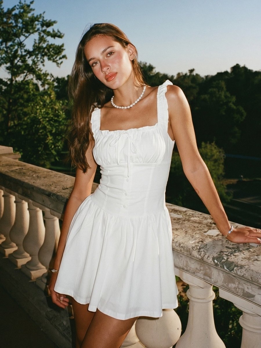 Isabelle | Cute Corset Summer Mini Dress - HoneyvineDress