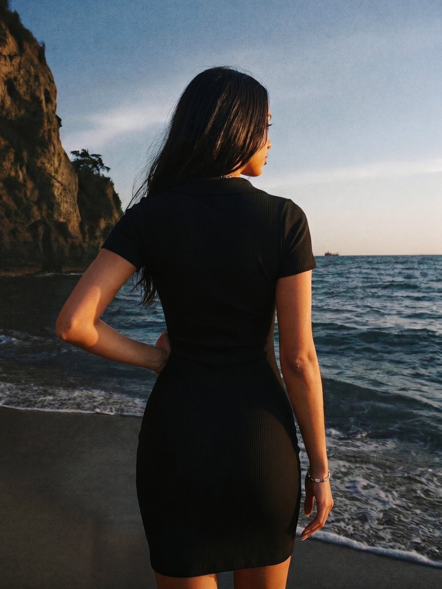 Eleanor | Trendy Short Sleeve Bodycon Mini Dress - HoneyvineDress