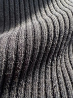 Carolyn | Modern Black Ribbed Mini – Long Sleeve - HoneyvineDress