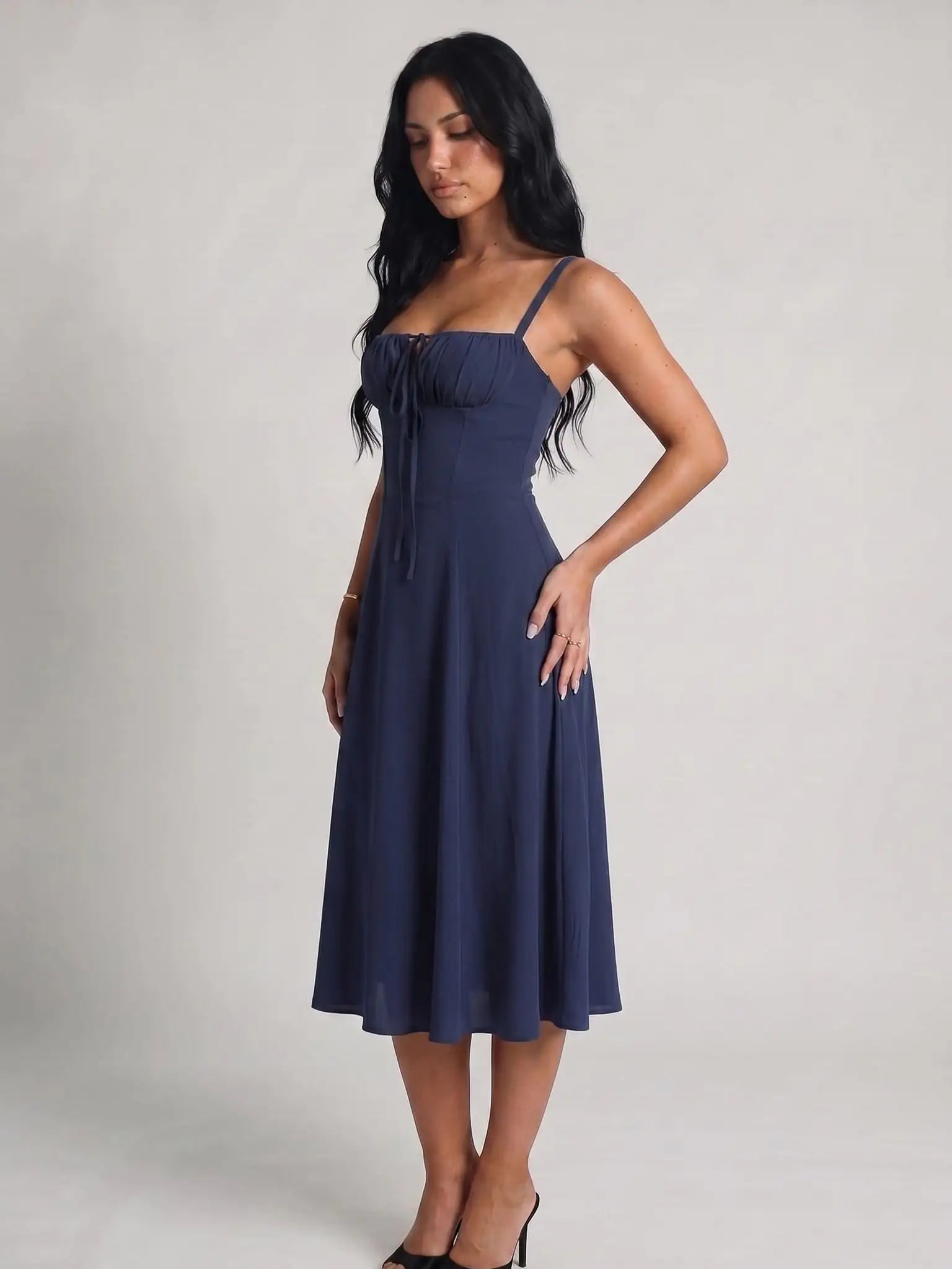 Diane | Relaxed Tie-Strap Summer Midi Dress