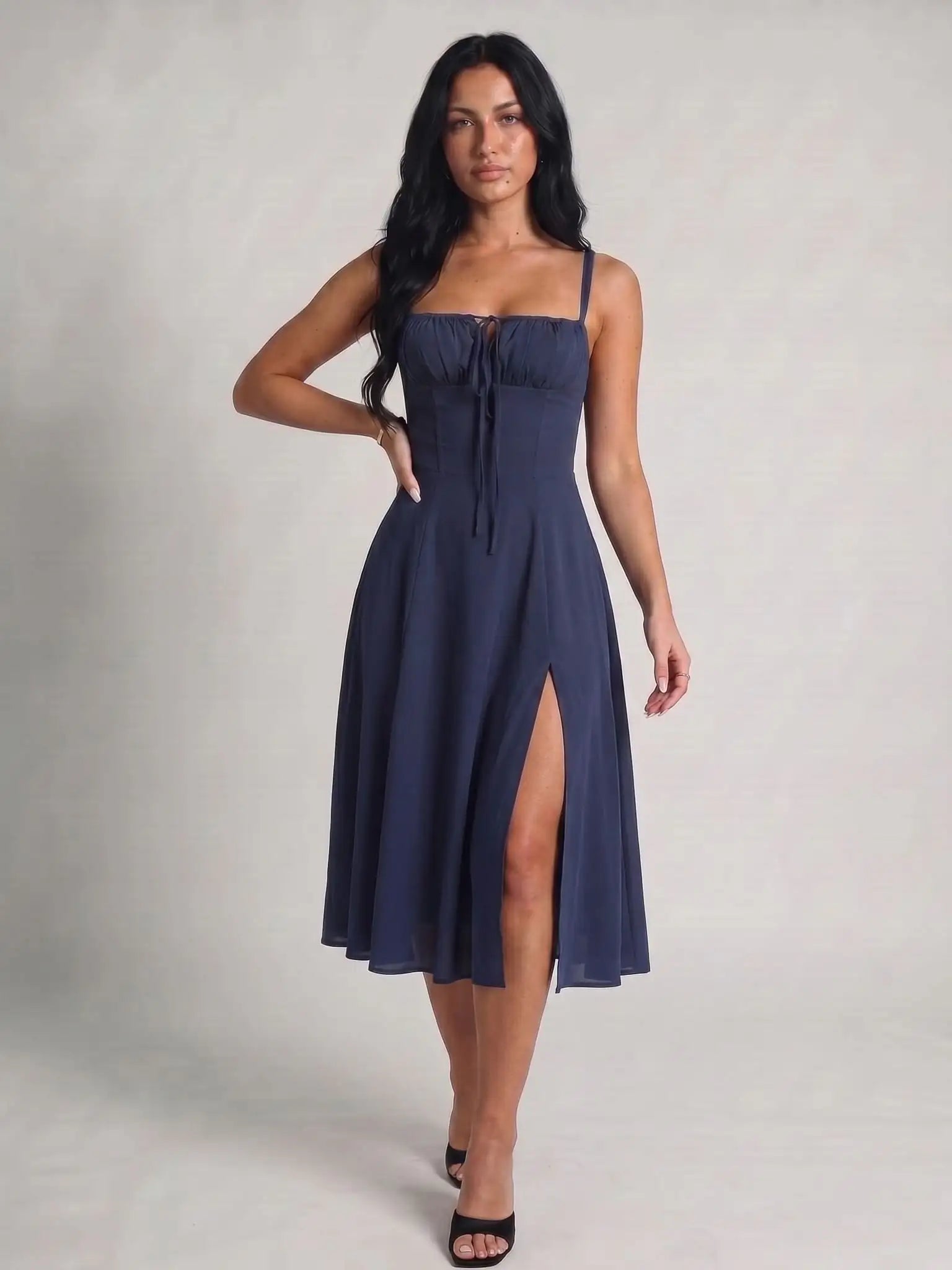 Diane | Relaxed Tie-Strap Summer Midi Dress