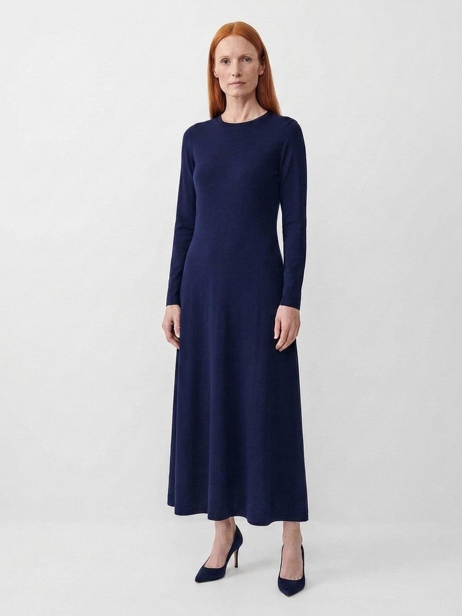 Nancy | Elegant Long Sleeve Maxi Dress - HoneyvineDress