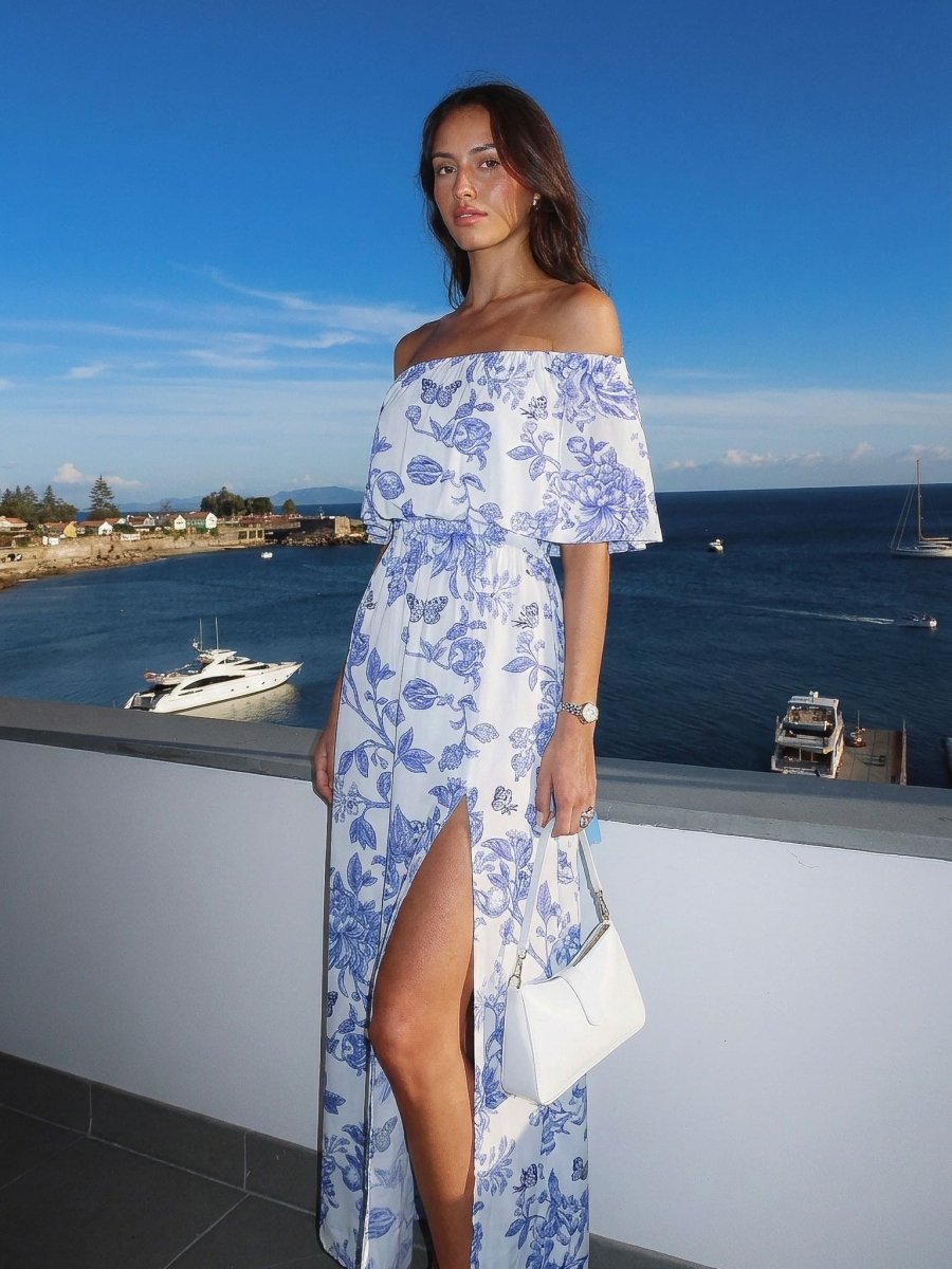 Alina Floral Flow Maxi Dress - Honeyvine