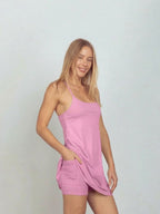 Helena | Active Tennis Mini Dress with Built - In Shorts - HoneyvineWomen's Clothing