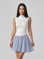 Fiona | Classic Cotton Formal Mini Summer Dress - HoneyvineDress