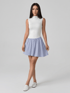Fiona | Classic Cotton Formal Mini Summer Dress - HoneyvineDress