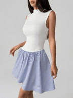 Fiona | Classic Cotton Formal Mini Summer Dress - HoneyvineDress