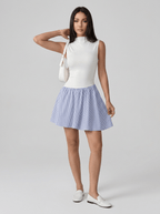 Fiona | Classic Cotton Formal Mini Summer Dress - HoneyvineDress