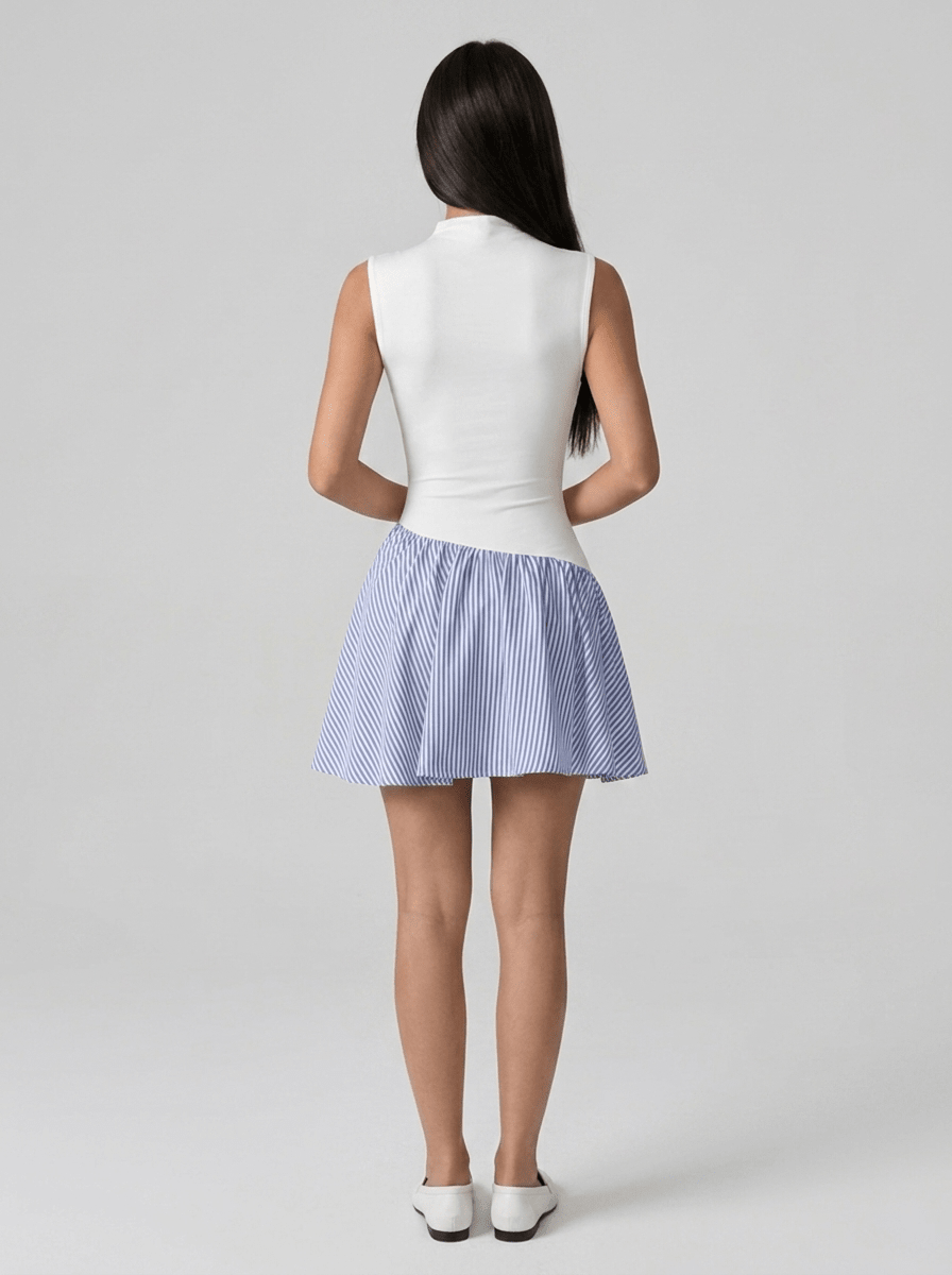 Fiona | Classic Cotton Formal Mini Summer Dress - HoneyvineDress