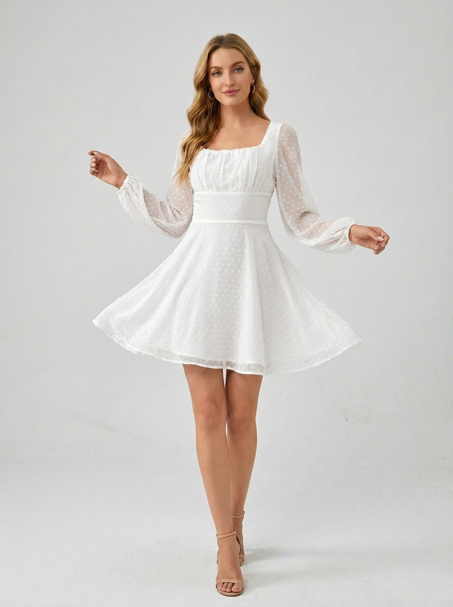Dorothy | Dreamy Long Sleeve Lace Mini Dress