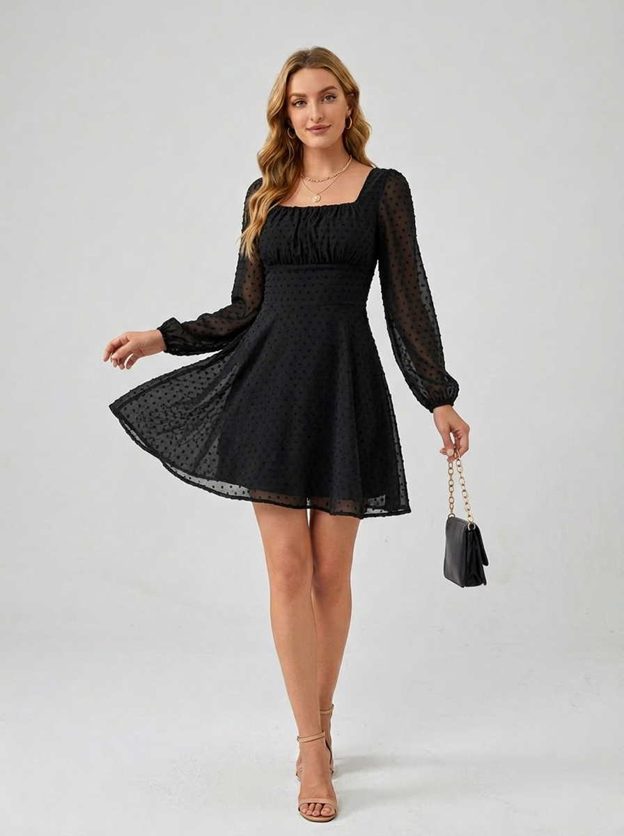 Dorothy | Dreamy Long Sleeve Lace Mini Dress