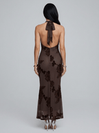 Faith | Classic Lace Halter Neck Maxi Dress - HoneyvineDress