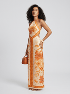 Wanda | Vintage Print Summer Maxi Dress for Women - HoneyvineDress