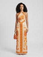 Wanda | Vintage Print Summer Maxi Dress for Women - HoneyvineDress
