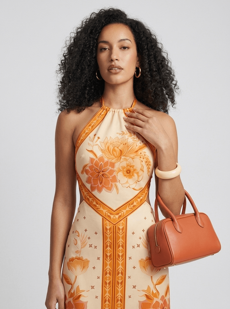 Wanda | Vintage Print Summer Maxi Dress for Women - HoneyvineDress