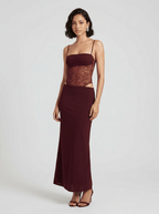 Elara | Iconic Lace Corset Maxi Summer Beach Dress - HoneyvineDress