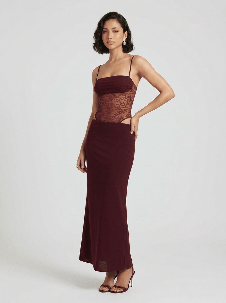 Elara | Iconic Lace Corset Maxi Summer Beach Dress - HoneyvineDress