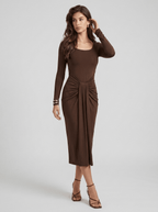 Elona | Timeless Long Sleeve Maxi Sumer Dress - HoneyvineDress