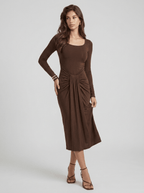 Elona | Timeless Long Sleeve Maxi Sumer Dress - HoneyvineDress