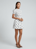 Mia | Bold Puff Sleeve A - Line Mini Dress - HoneyvineDress