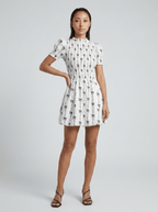 Mia | Bold Puff Sleeve A - Line Mini Dress - HoneyvineDress