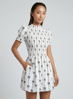 Mia | Bold Puff Sleeve A - Line Mini Dress - HoneyvineDress