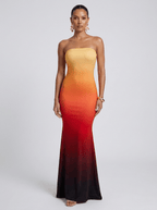 Donna | Vibrant Floral Maxi Mermaid Evening Dress - HoneyvineDress