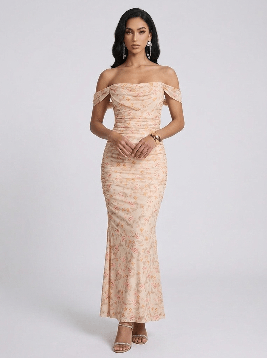 Shirley | Sophisticated Mesh Mermaid Formal Dress - HoneyvineDress