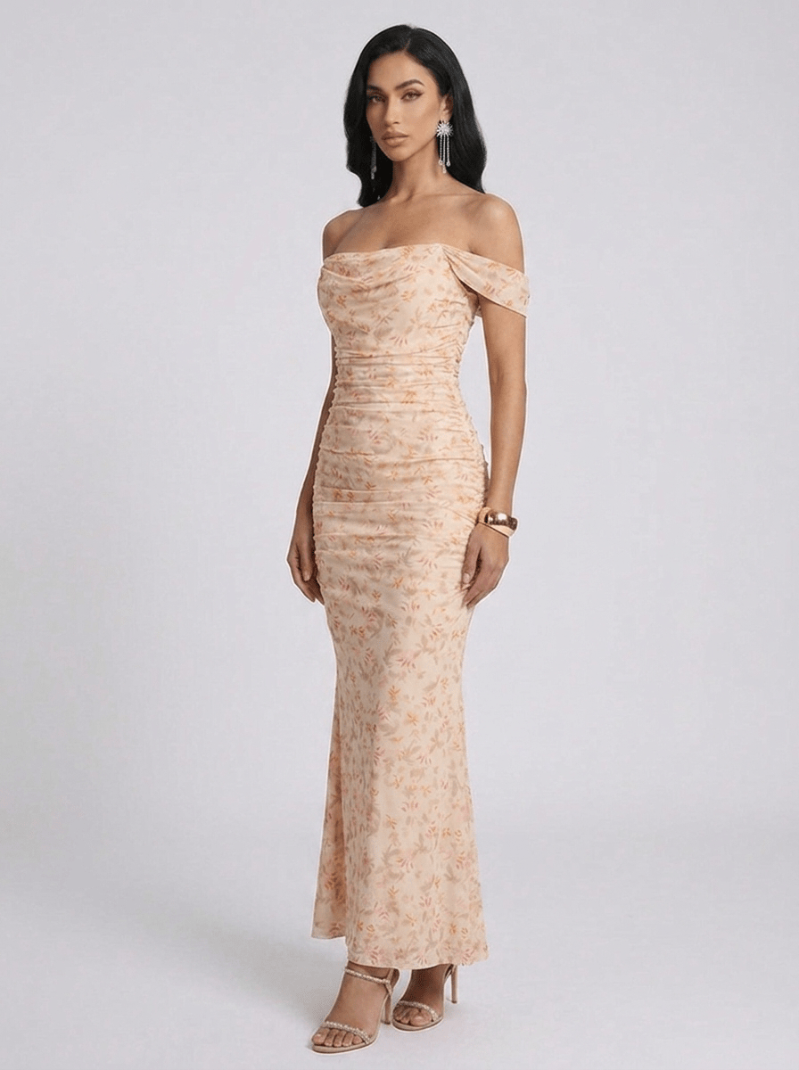 Shirley | Sophisticated Mesh Mermaid Formal Dress - HoneyvineDress