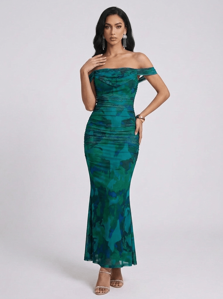 Shirley | Sophisticated Mesh Mermaid Formal Dress - HoneyvineDress