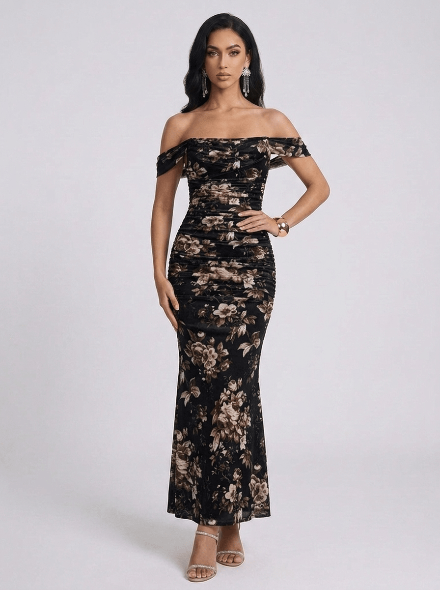 Shirley | Sophisticated Mesh Mermaid Formal Dress - HoneyvineDress
