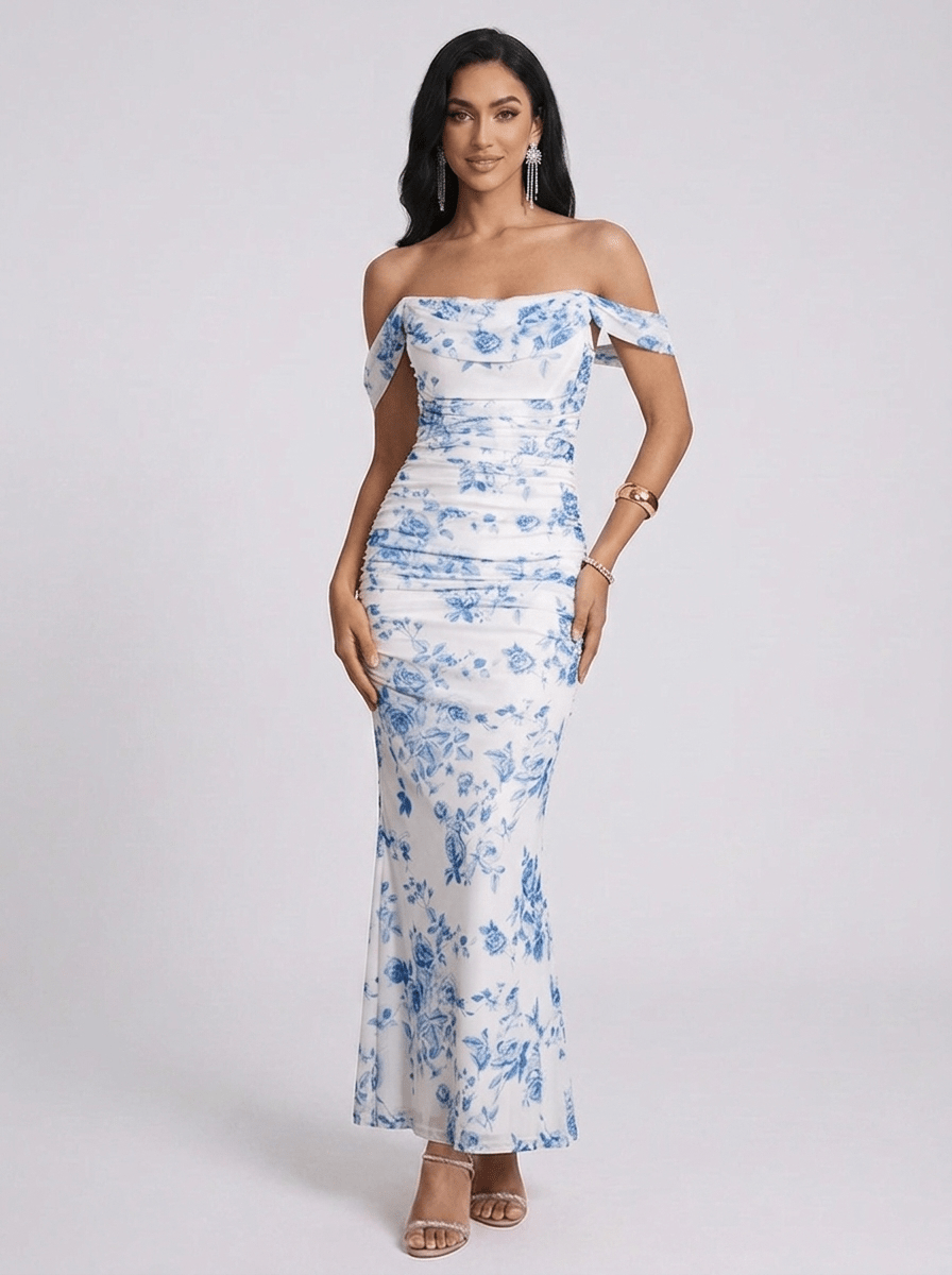 Shirley | Sophisticated Mesh Mermaid Formal Dress - HoneyvineDress