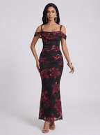 Shirley | Sophisticated Mesh Mermaid Formal Dress - HoneyvineDress
