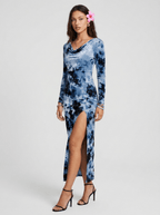 Margot | Dramatic Long Sleeve Maxi Cocktail Dress - HoneyvineDress