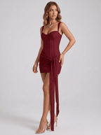 Delilah | Refined Lace Corset Bustier Mini Dress - HoneyvineDress