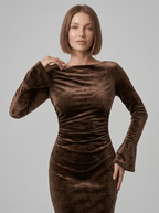 Bianca | Captivating Velvet Bodycon Midi Dress - HoneyvineDress
