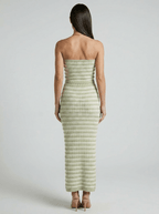 Holly | Soft Bandeau Knit Maxi Dress Resort Summer Look - HoneyvineDress