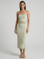 Holly | Soft Bandeau Knit Maxi Dress Resort Summer Look - HoneyvineDress