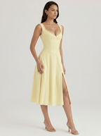 Sienna | Timeless Cotton Corset Summer Cocktail Party Dress - HoneyvineDress