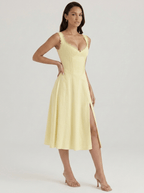 Sienna | Timeless Cotton Corset Summer Cocktail Party Dress - HoneyvineDress
