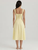Sienna | Timeless Cotton Corset Summer Cocktail Party Dress - HoneyvineDress