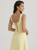 Sienna | Timeless Cotton Corset Summer Cocktail Party Dress - HoneyvineDress