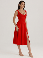 Sienna | Timeless Cotton Corset Summer Cocktail Party Dress - HoneyvineDress