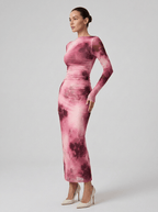 Danielle | Luminous Floral Bodycon Midi Dress - HoneyvineDress