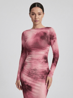 Danielle | Luminous Floral Bodycon Midi Dress - HoneyvineDress