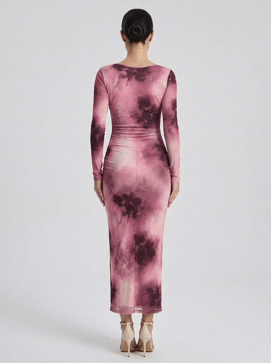 Danielle | Luminous Floral Bodycon Midi Dress - HoneyvineDress