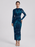 Danielle | Luminous Floral Bodycon Midi Dress - HoneyvineDress